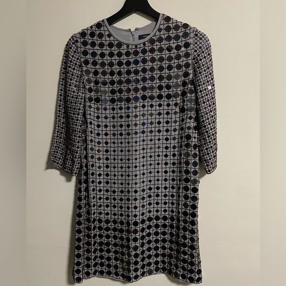 French Connection Elegant Geometric Patterned Dress - Picture 1 of 8